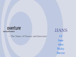 - The Name of Pioneer and Innovator