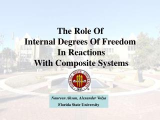 The Role Of Internal Degrees Of Freedom In Reactions With Composite Systems