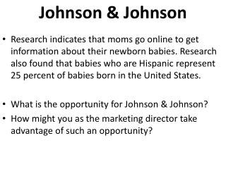 Johnson &amp; Johnson