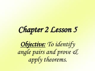 Chapter 2 Lesson 5