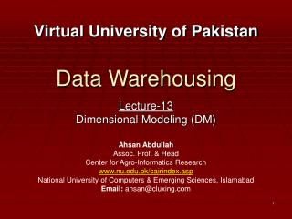 Data Warehousing