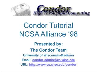 Condor Tutorial NCSA Alliance ‘98