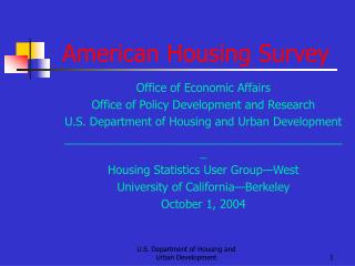 American Housing Survey