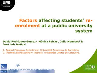 Factors affecting students ’ re-enrolment at a public university system