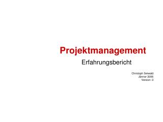 Projektmanagement