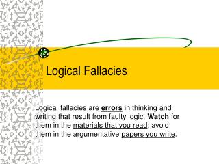 Logical Fallacies