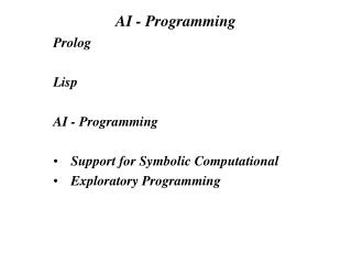 AI - Programming