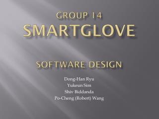 Group 14 SmartGLove Software design