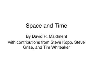 Space and Time