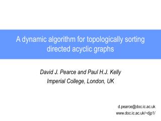 A dynamic algorithm for topologically sorting directed acyclic graphs