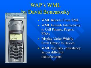 WAP’s WML by David Boncarosky