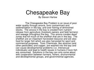 Chesapeake Bay By Steven Harlow