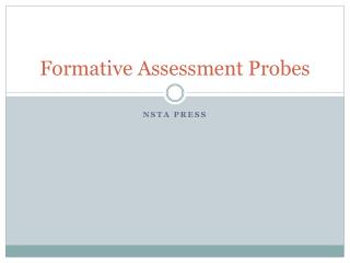 Formative Assessment Probes