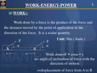 WORK-ENERGY-POWER