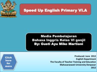Speed Up Englis h Primary VI.A