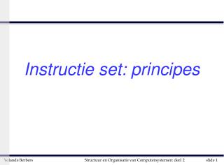 Instructie set: principes