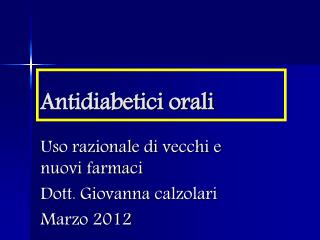 Antidiabetici orali