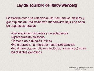 Ley del equilibrio de Hardy-Weinberg