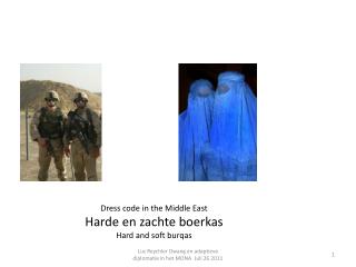 Dress code in the Middle East Harde en zachte boerkas Hard and soft burqas