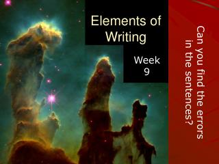 Elements of Writing