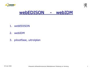 webEDISON - webIDM