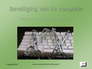 Beveiliging van de computer