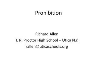 Prohibition