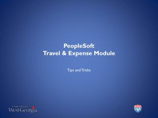 PeopleSoft Travel &amp; Expense Module