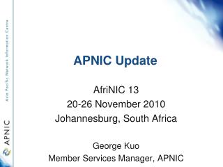 APNIC Update