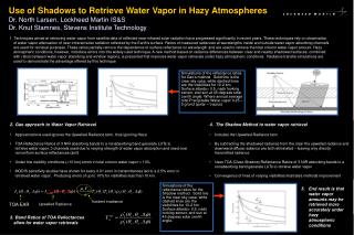 Gao approach to Water Vapor Retrieval