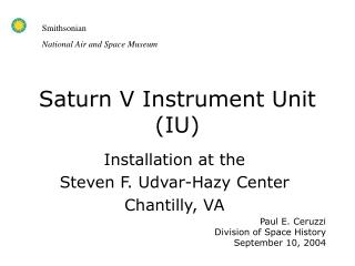 Saturn V Instrument Unit (IU)