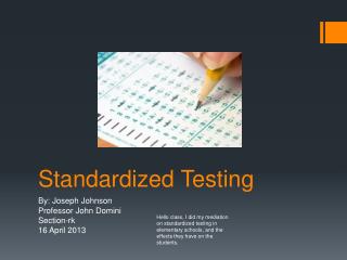 Standardized Testing