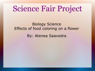 Science Fair Project