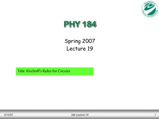 PHY 184