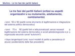 Morlino - Le tre fasi dei partiti italiani
