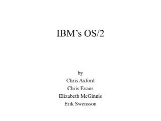 IBM’s OS/2