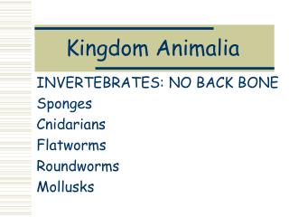 Kingdom Animalia