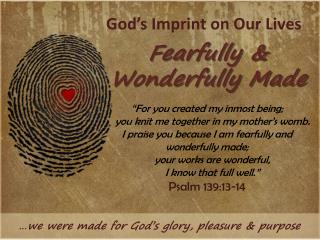 God’s Imprint on Our Lives