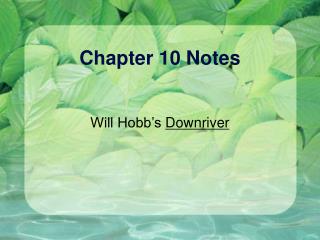 Chapter 10 Notes