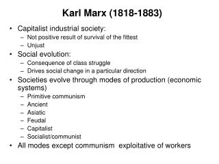 Karl Marx (1818-1883)