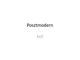 Posztmodern