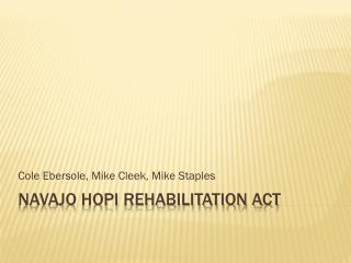 Navajo Hopi Rehabilitation Act