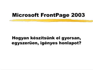 Microsoft FrontPage 2003