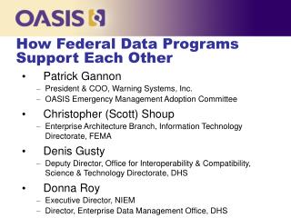 How Federal Data Programs Support Each Other