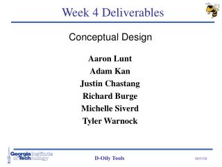 Week 4 Deliverables