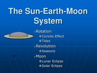 The Sun-Earth-Moon System