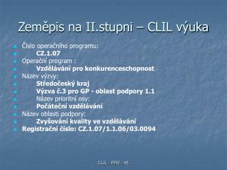 Zeměpis na II.stupni – CLIL výuka