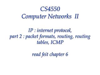 IP packet format