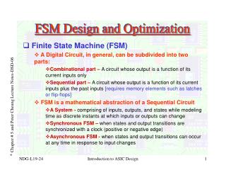 FSM Design and Optimization