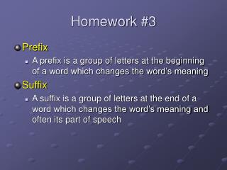 Homework #3